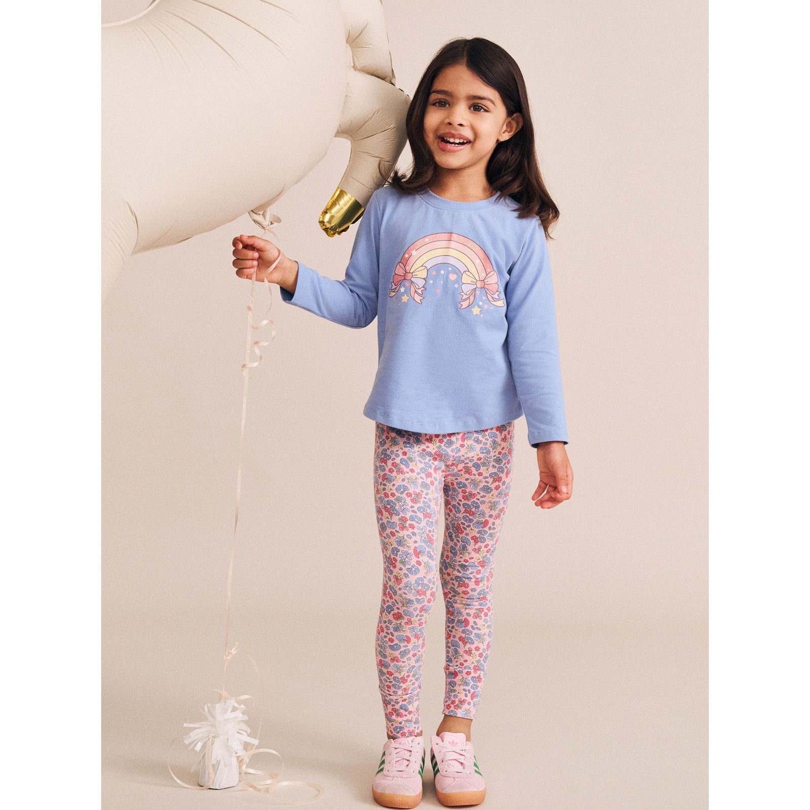 Vintage Floral Legging - Dusty Pink Multi