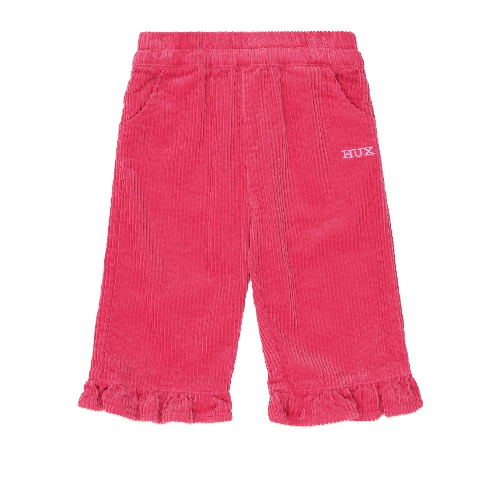 Cord Frill Hem Pant - Cherry