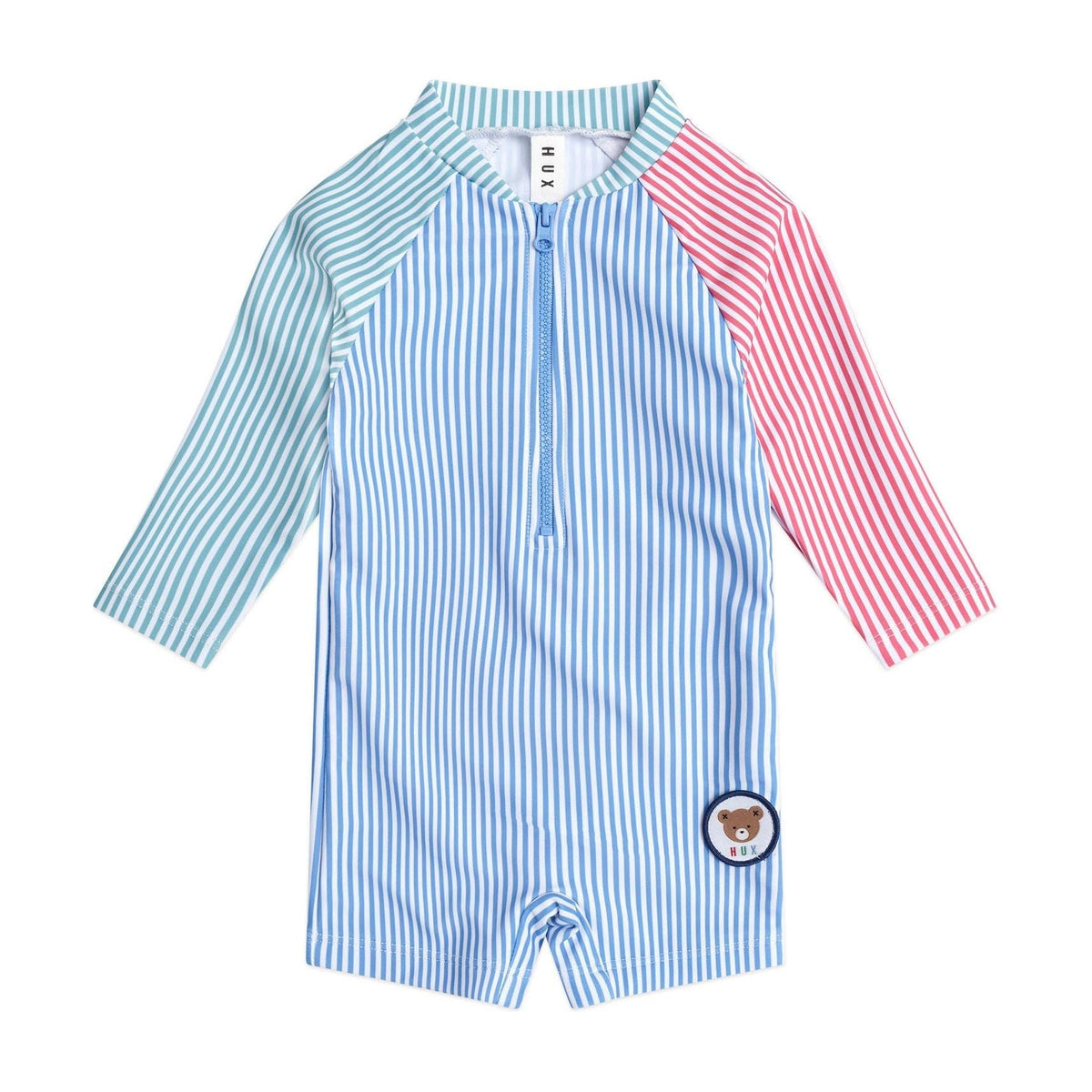 Spliced Stripe Swimsuit Shortie