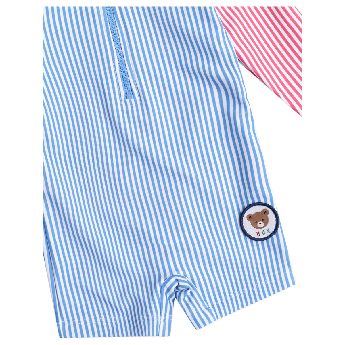 Spliced Stripe Swimsuit Shortie