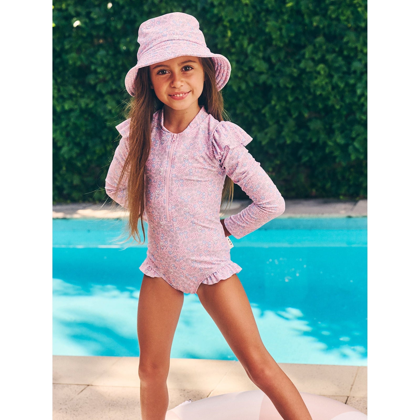 Bluebell Floral Zip Swimsuit