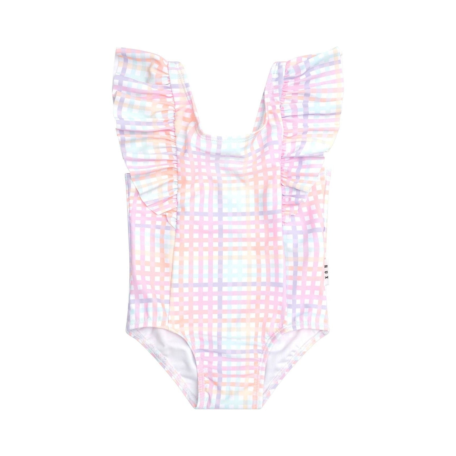 Rainbow Check Frill Swimsuit