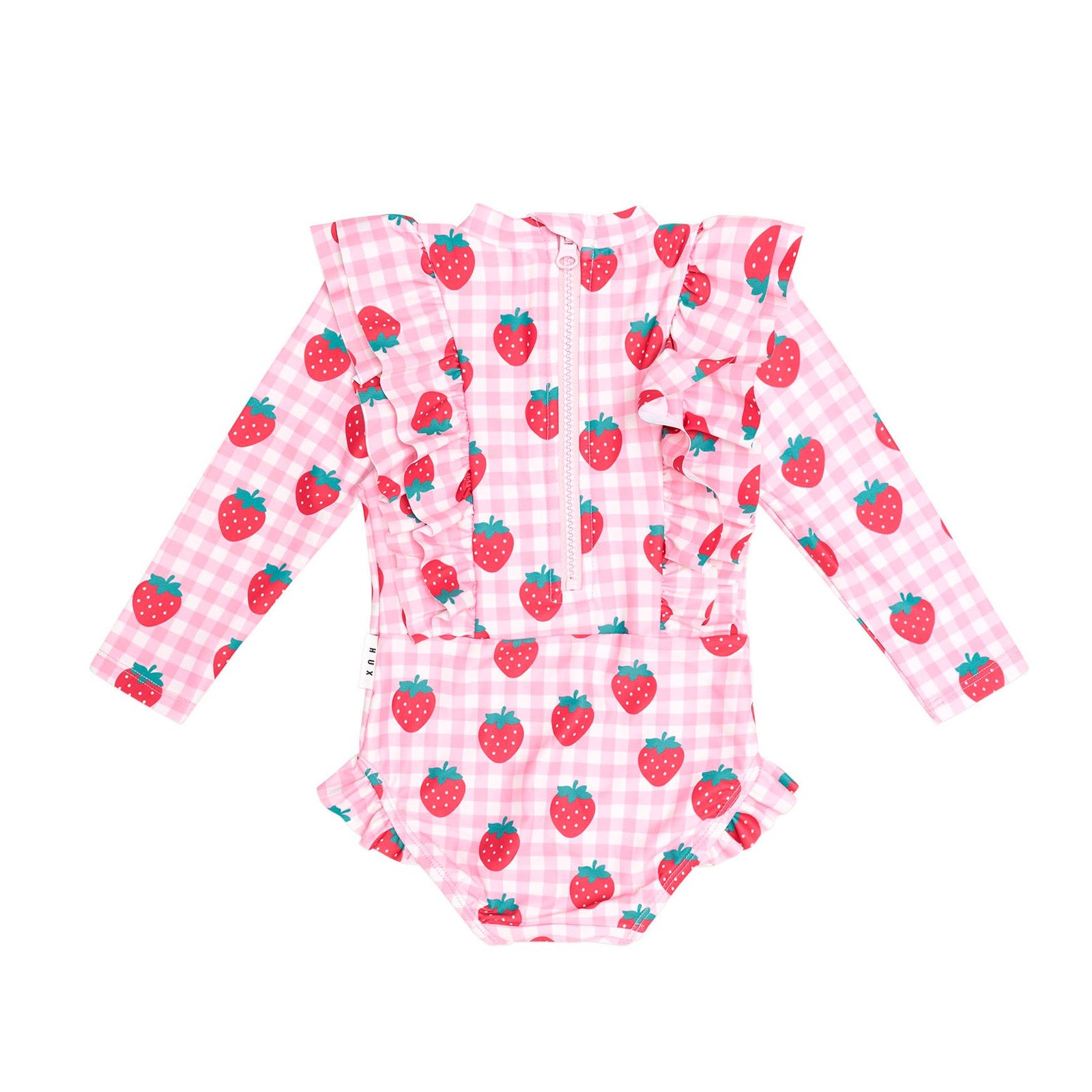 Strawberry Check Frill Swimsuit