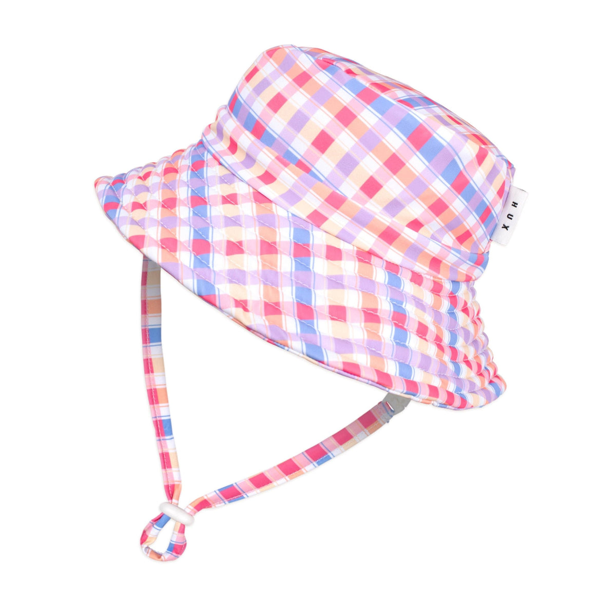 Rainbow Check Swim Hat