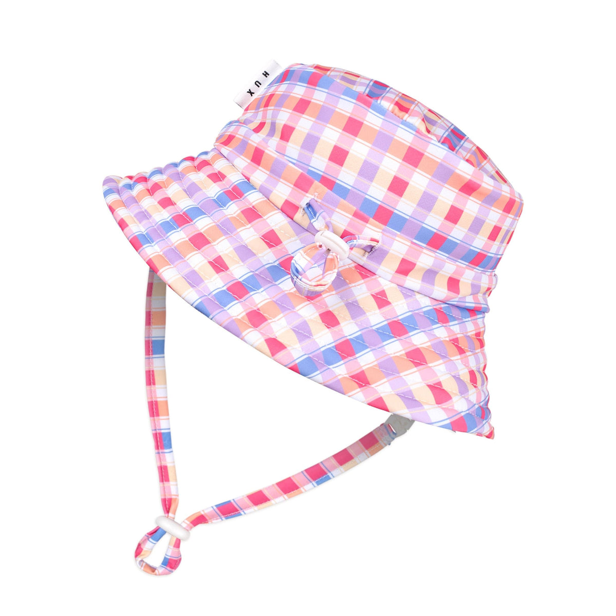 Rainbow Check Swim Hat