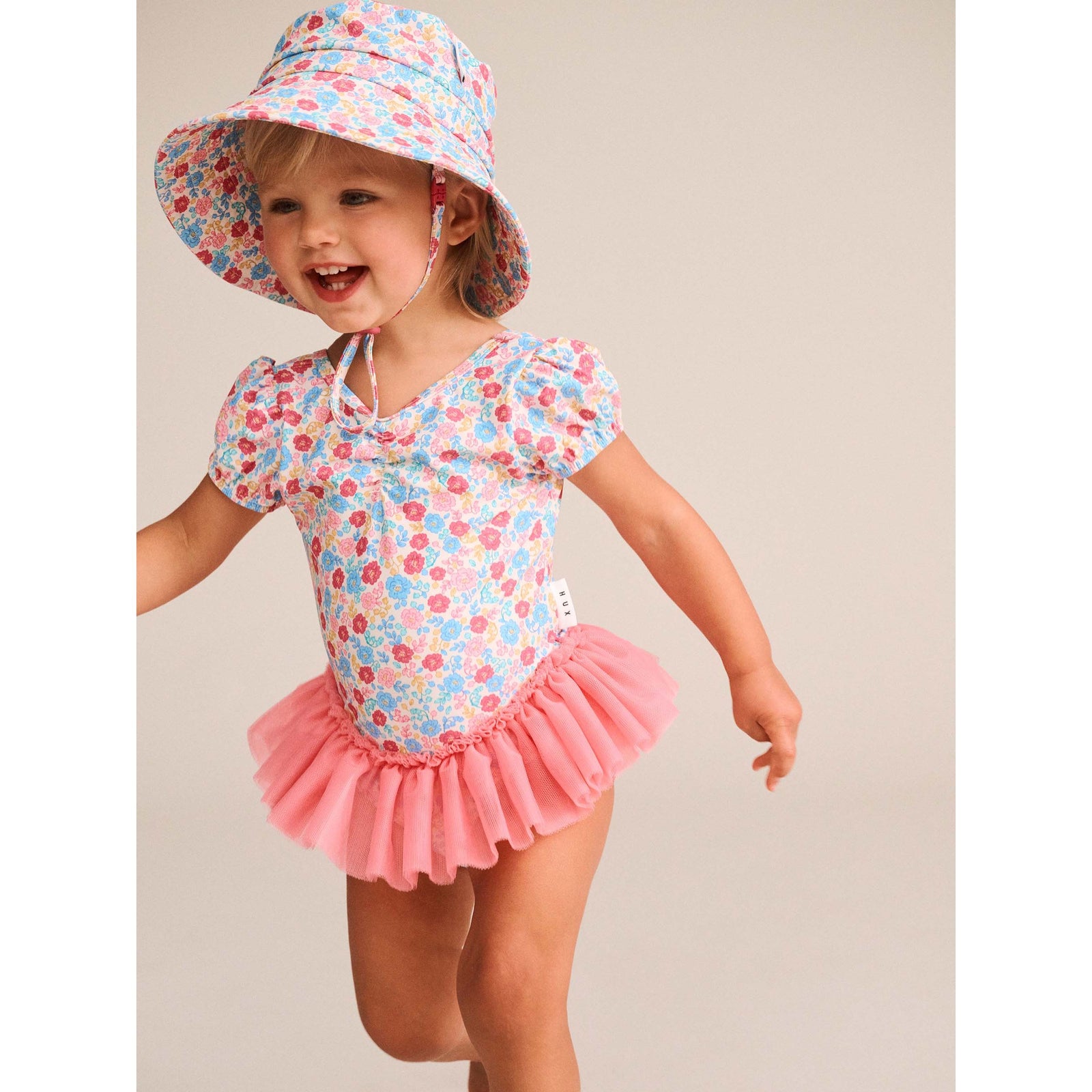 Vintage Floral Peplum Swimsuit