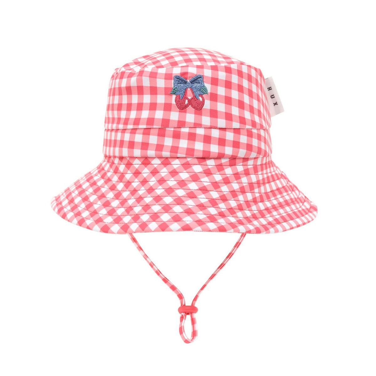 Cherry Bow Gingham Swimhat