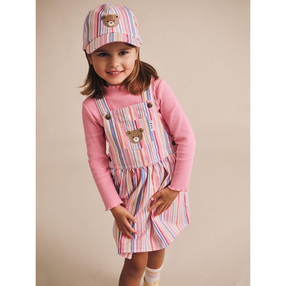 Pastel Stripe Huxbear Cap