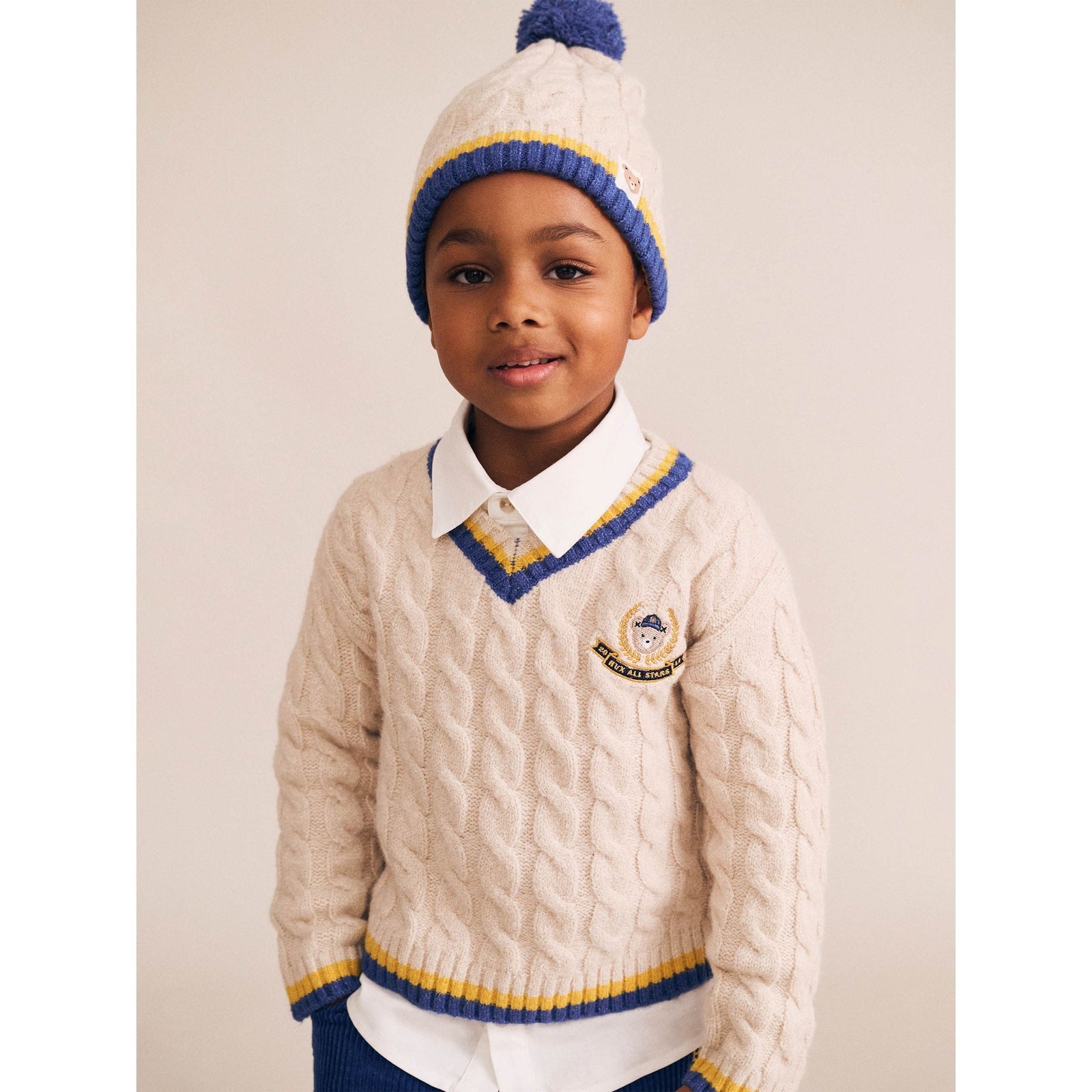 Cable Stripe Beanie