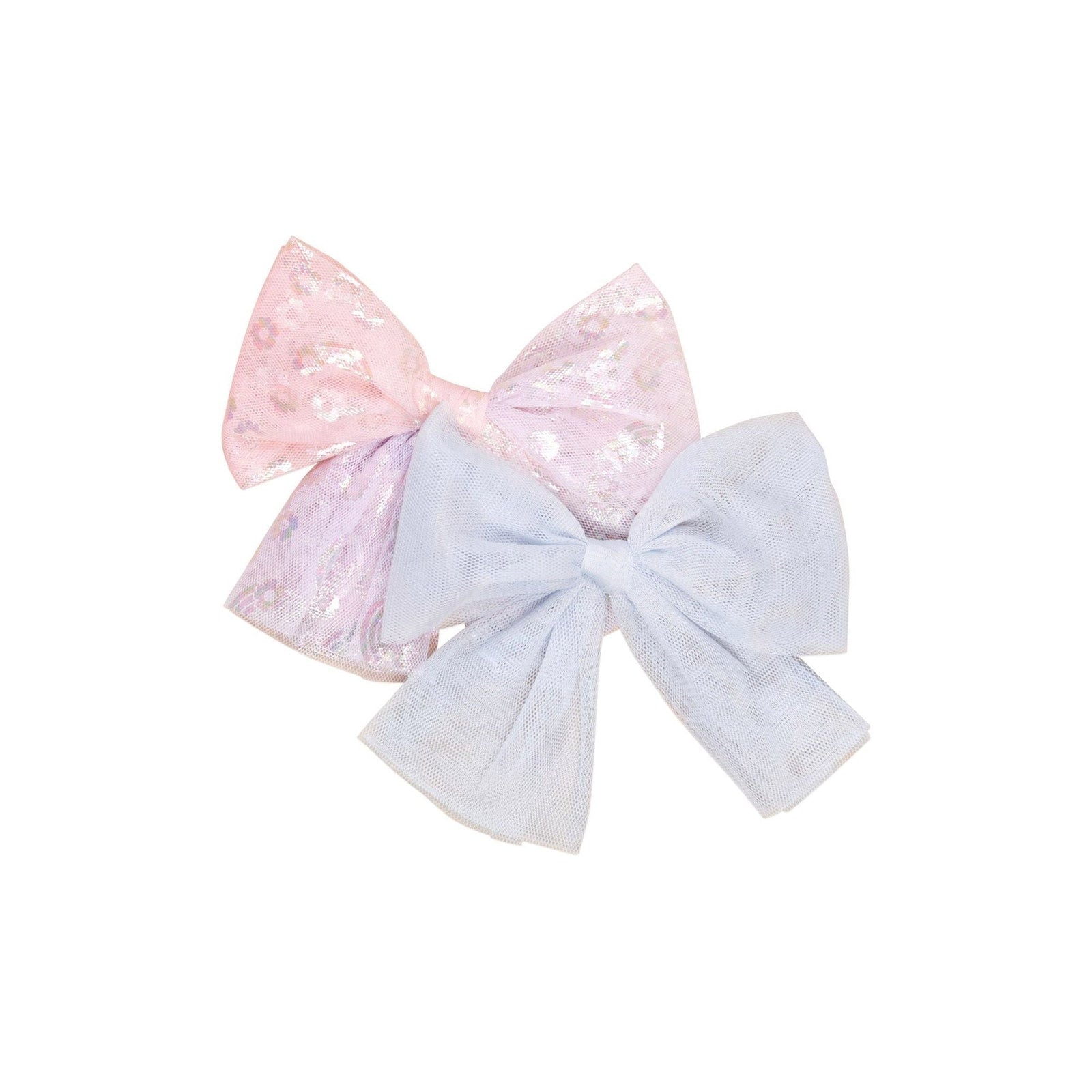 Rainbow Tulle Pk Hair Bow