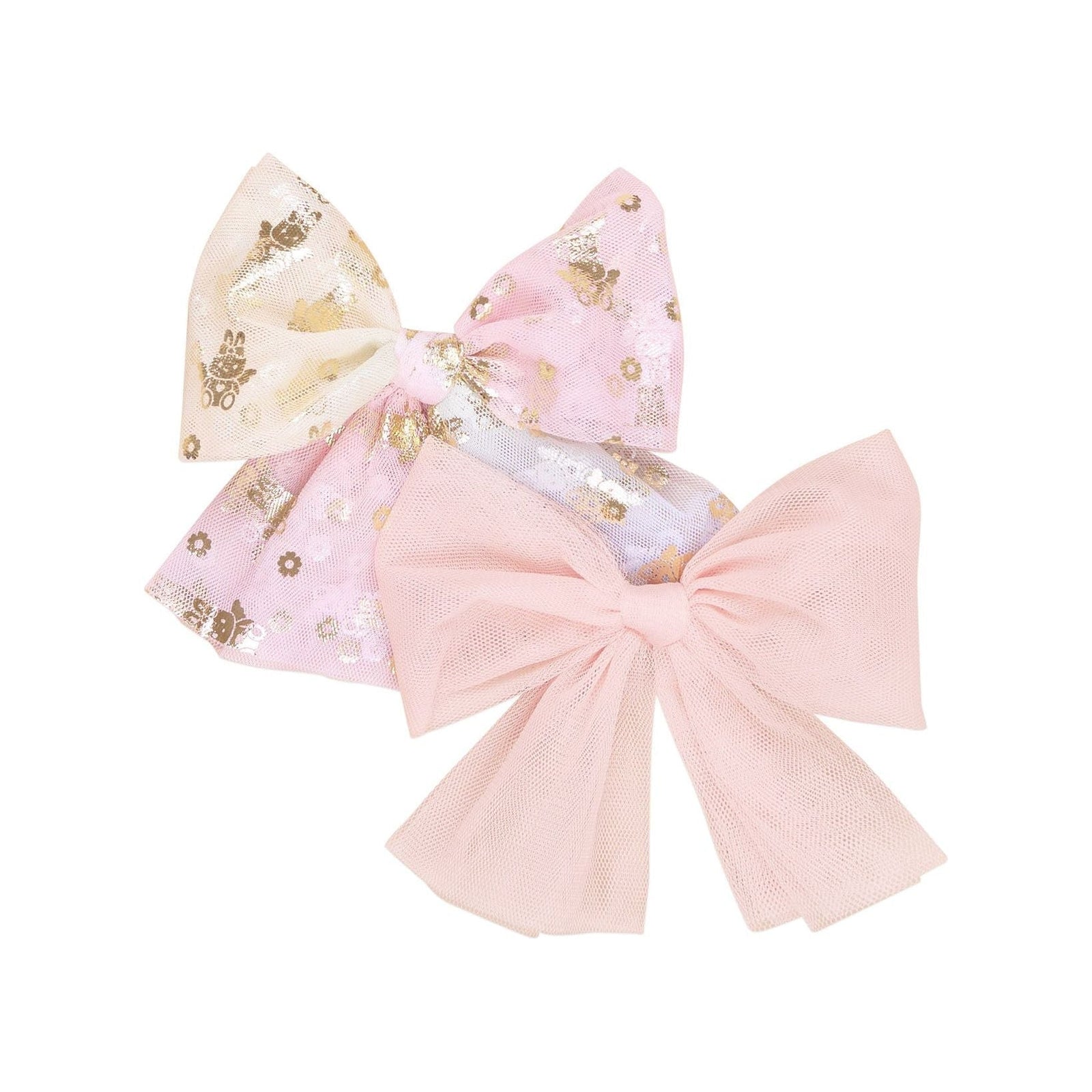 Fairy Bunny Tulle Pk Hair Bow