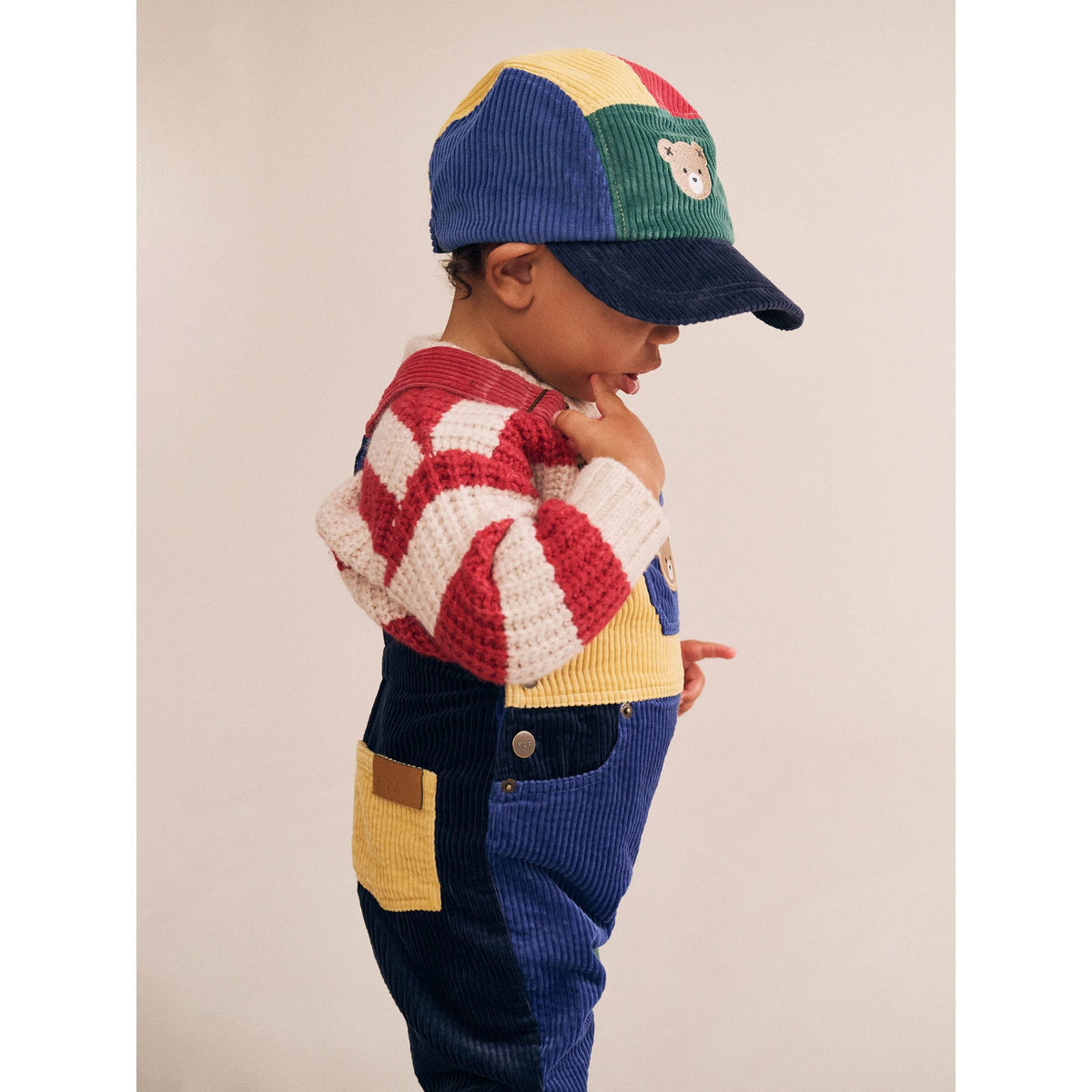 Colour Block Cord Panel Cap
