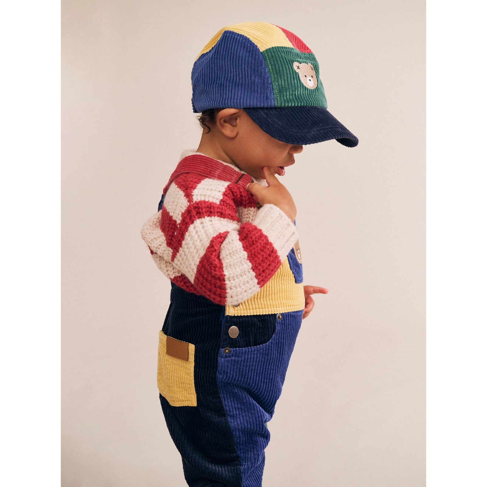 Colour Block Cord Panel Cap