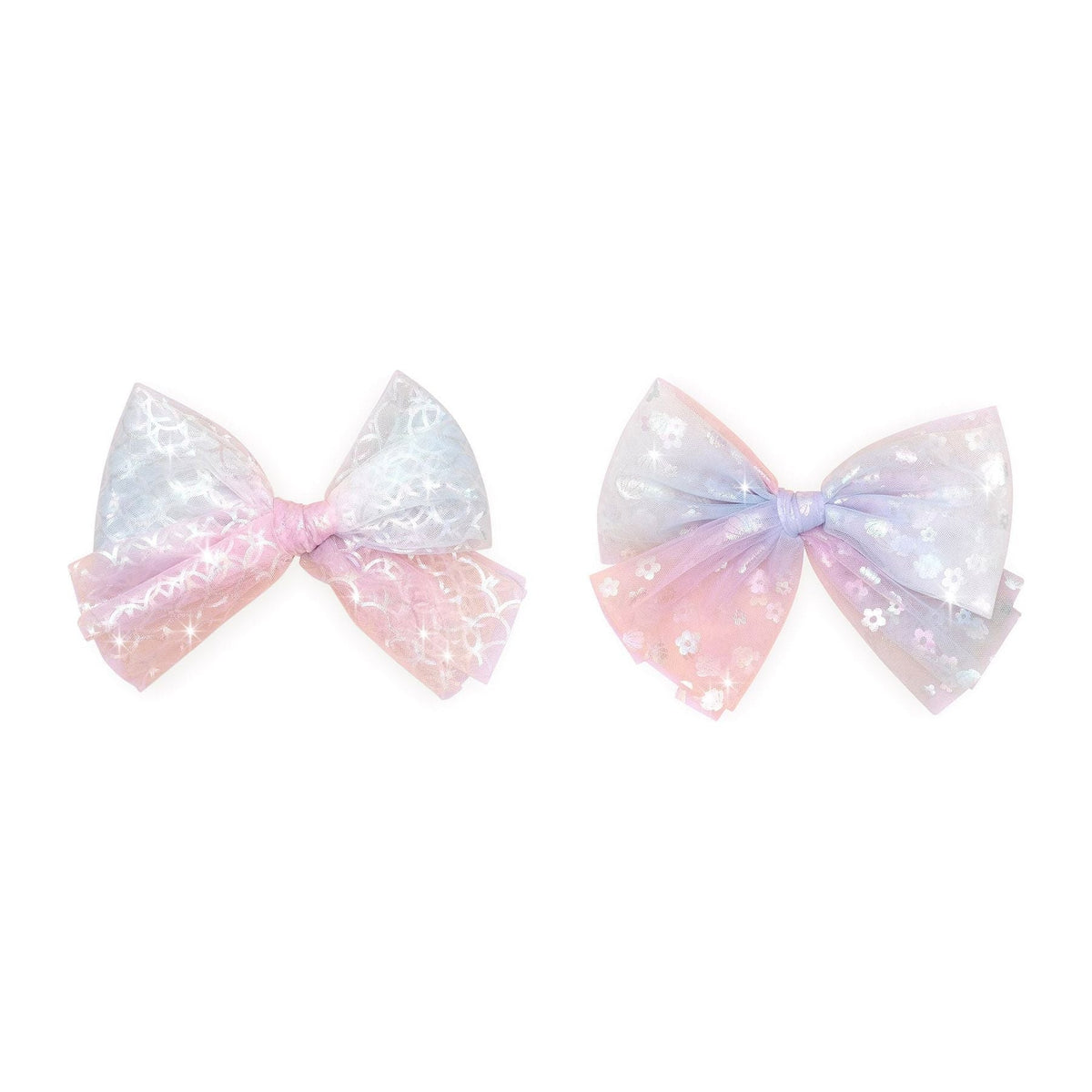 Daisy Seashell Tulle 2Pk Hair Bow