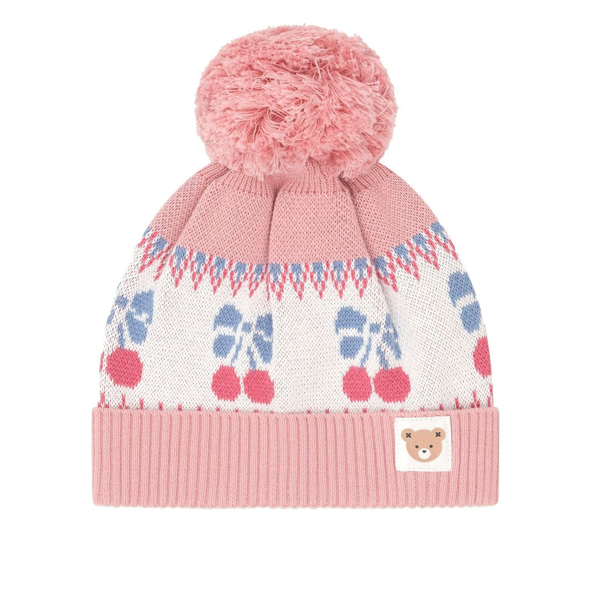 Folk Cherry Bow Beanie