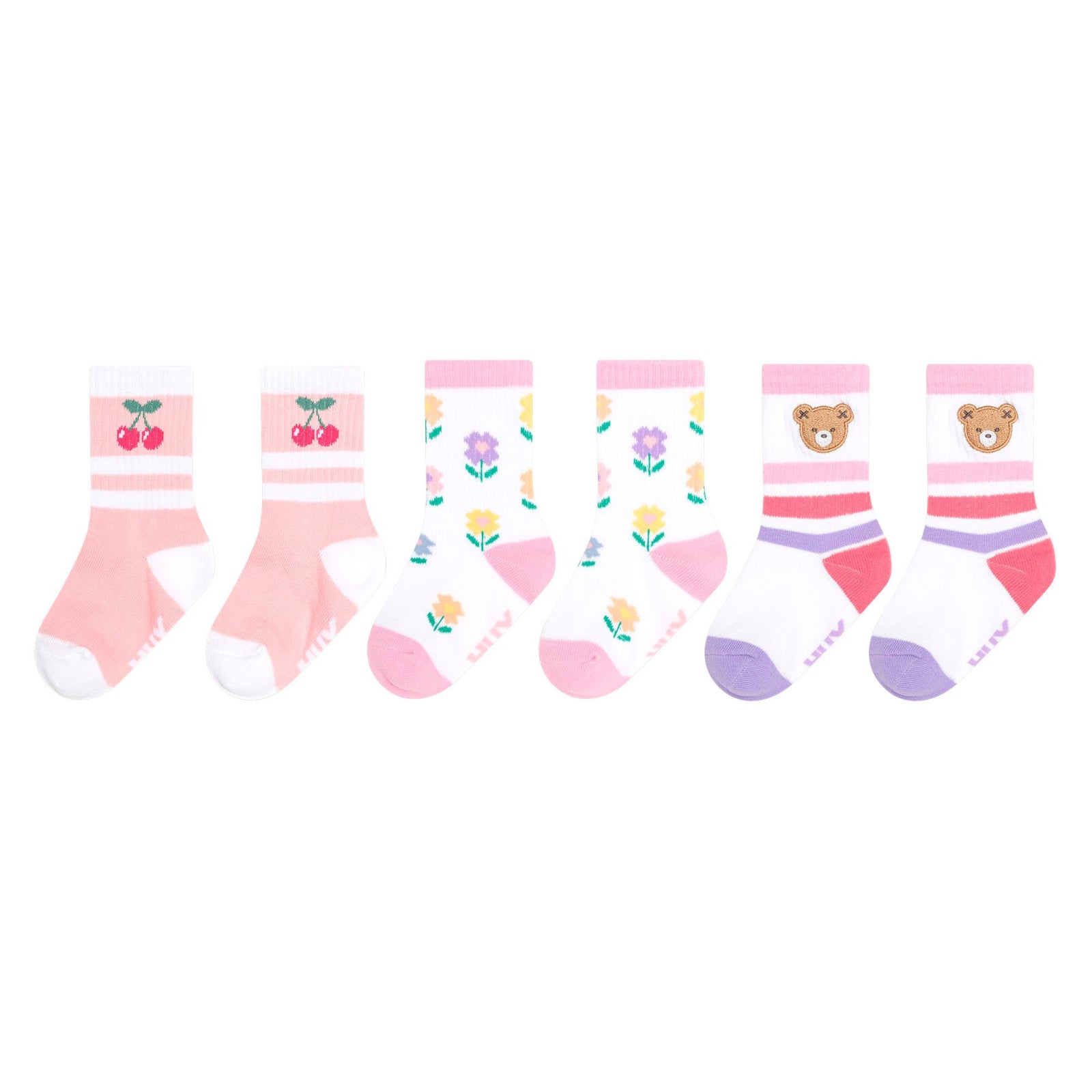 3Pk Girls Sports Socks