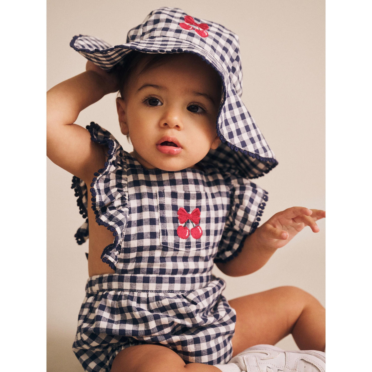 Frilly Sunhat Cherry Pie Check