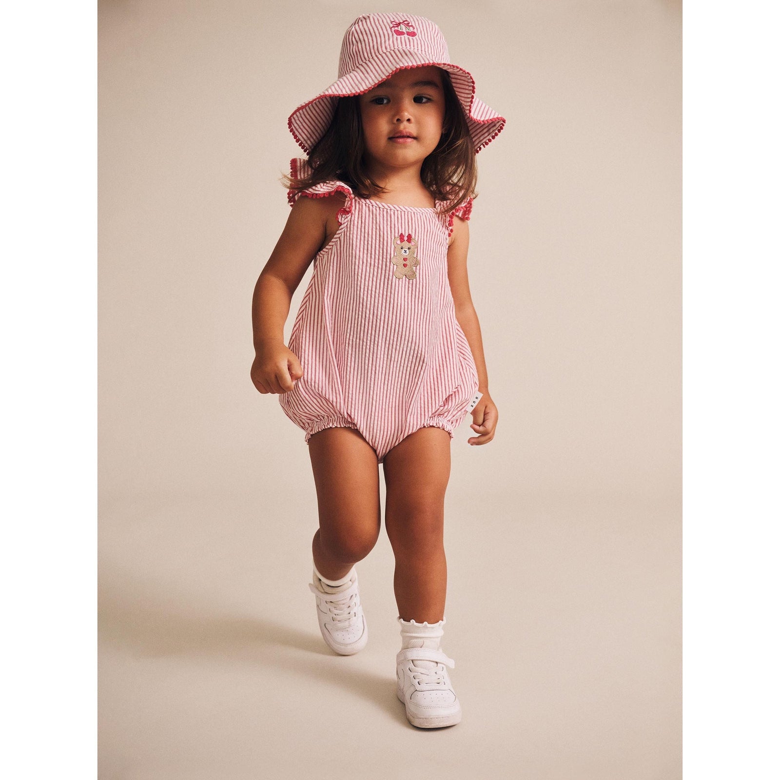 Frilly Sunhat Cherry Pie Stripe