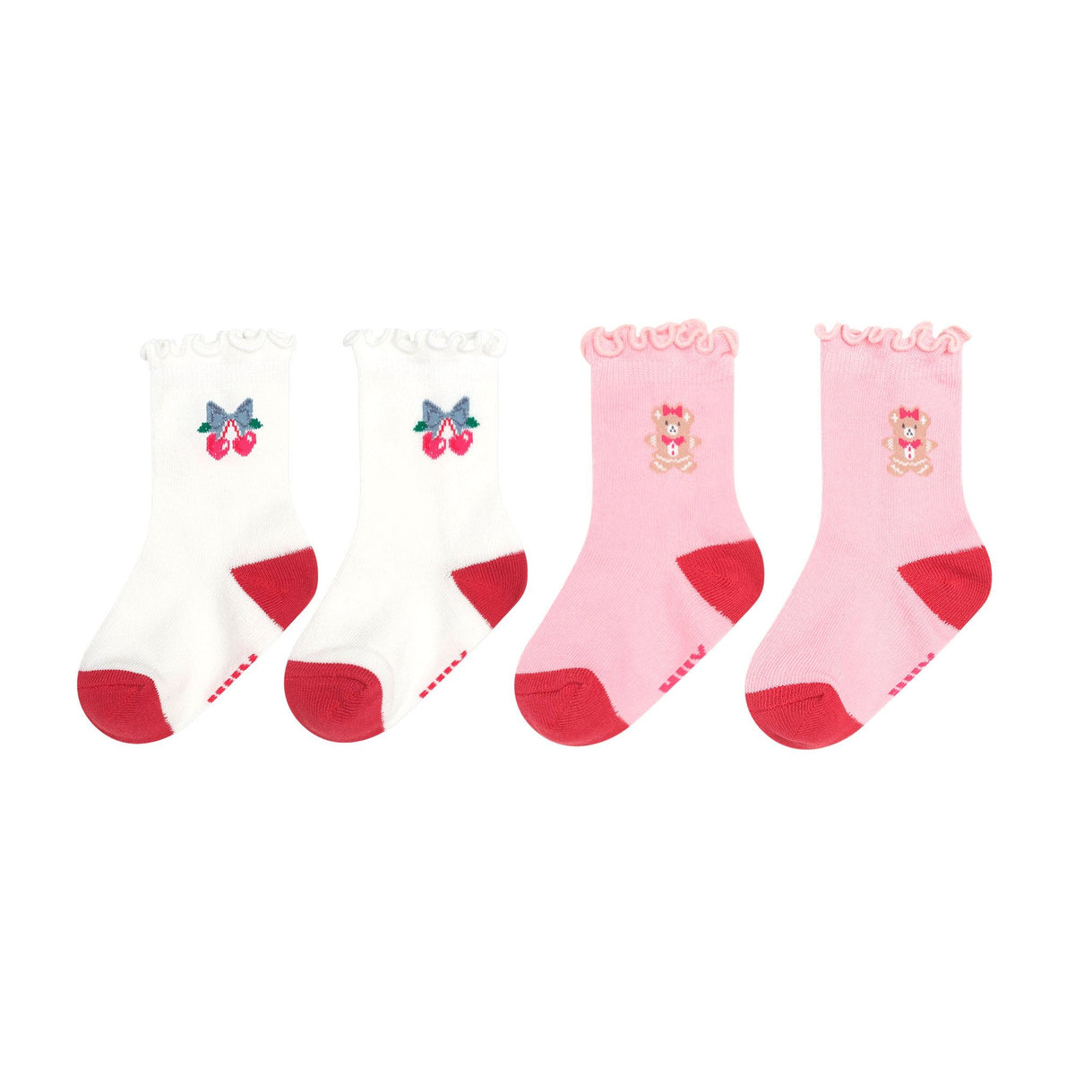 2PK Festive Frill Socks
