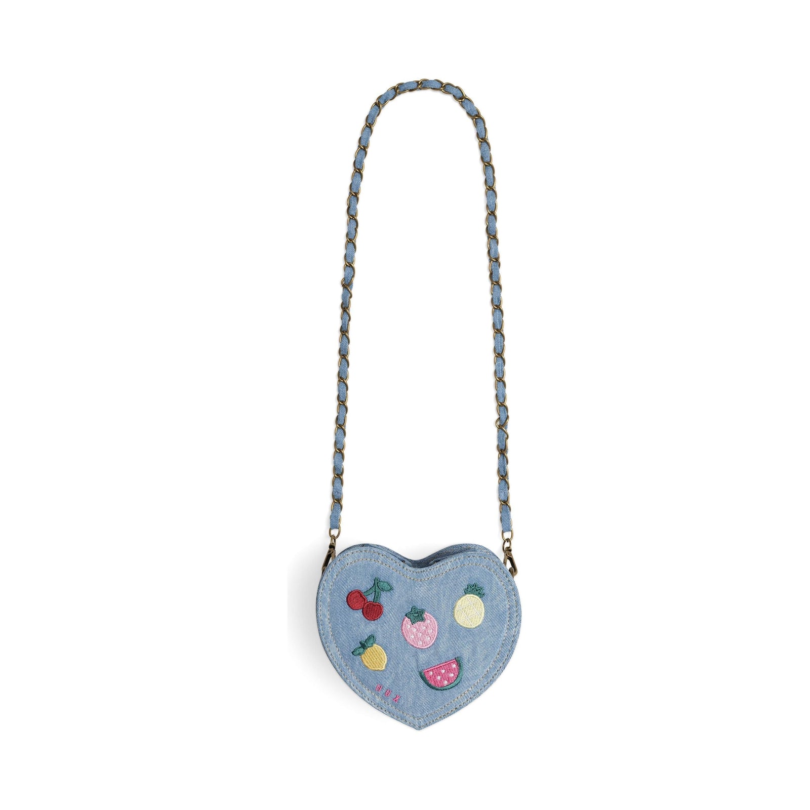 I Heart Fruit Denim Shoulder Bag
