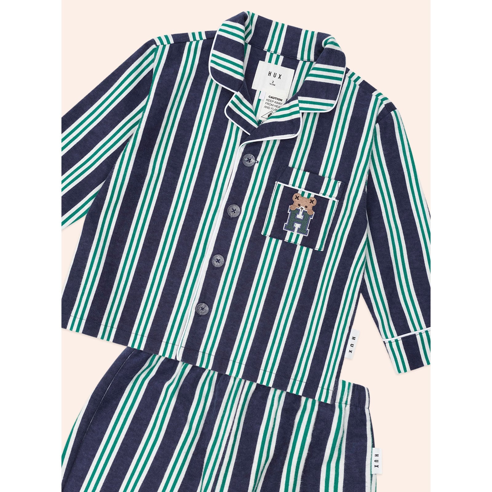 Classic Stripe Flannel Pj Set
