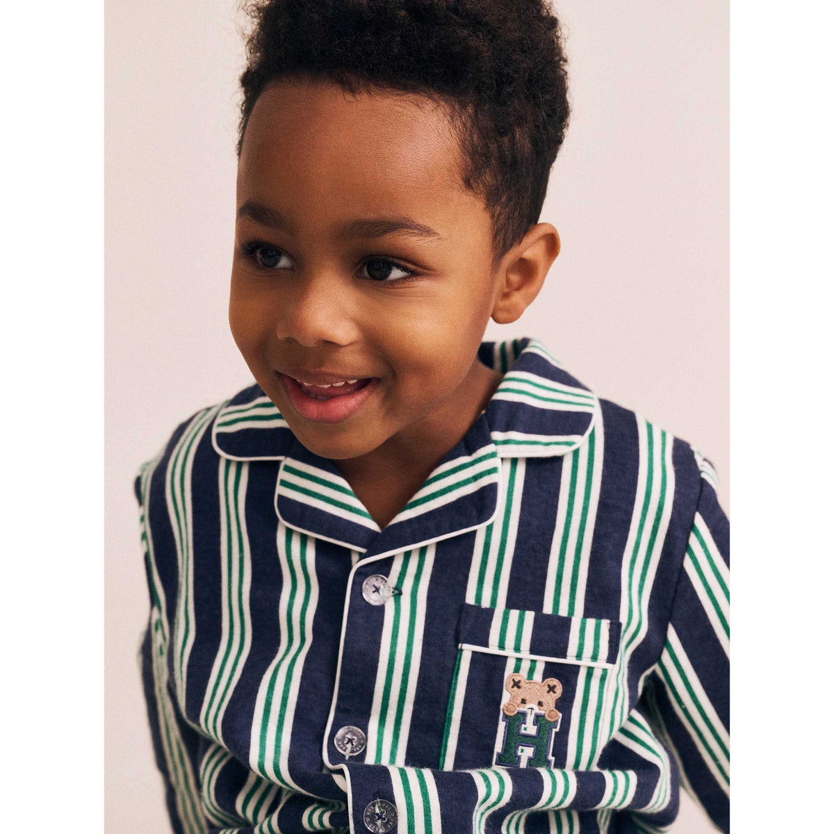 Classic Stripe Flannel Pj Set