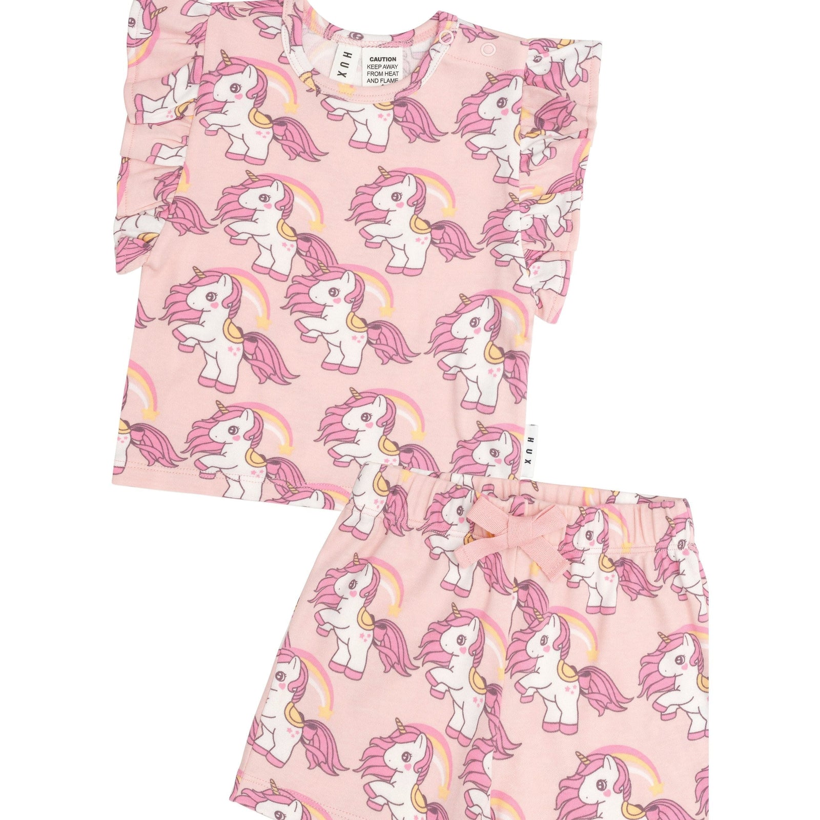 Rainbow Unicorn Frill Pj Set