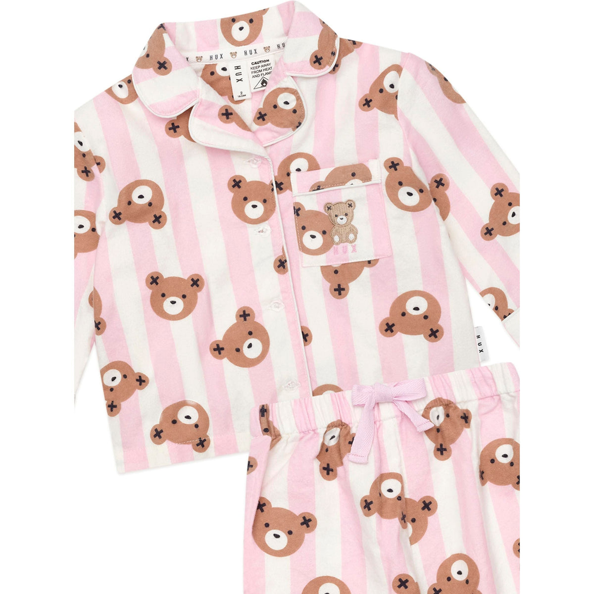Rose Classic Hux Stripe Sleep Set