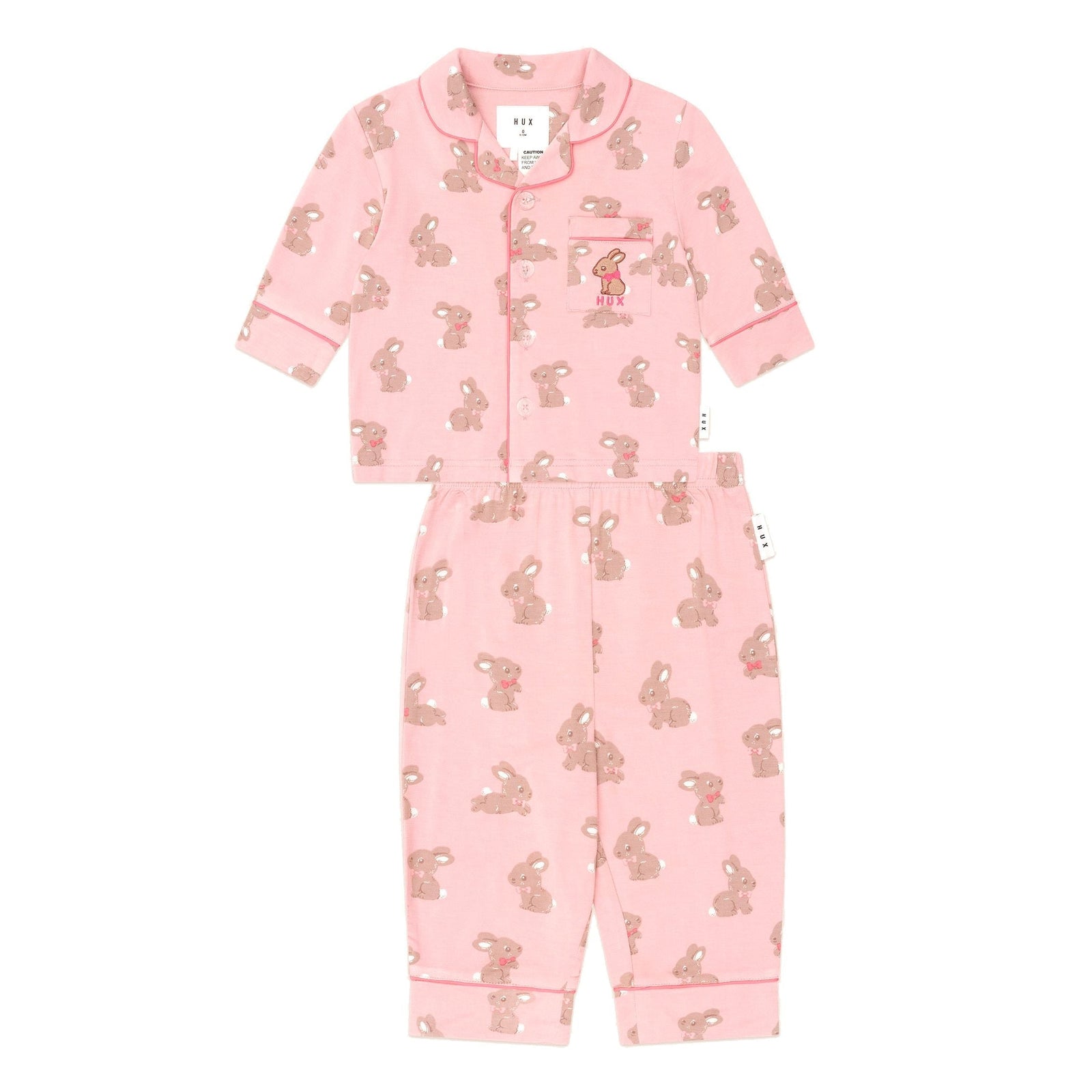 Dusty Pink Bunny Pj Set