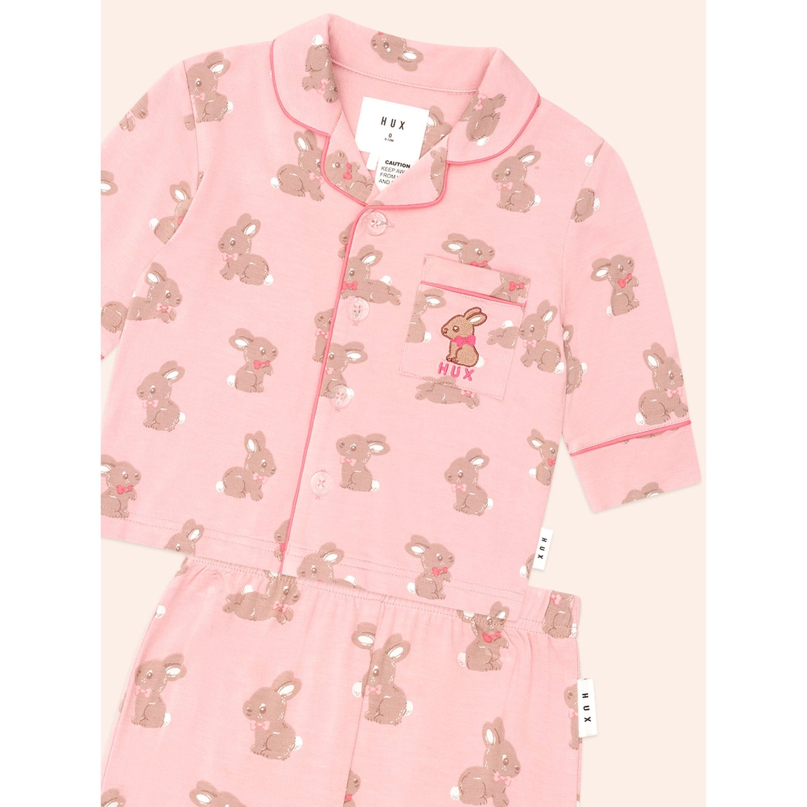 Dusty Pink Bunny Pj Set