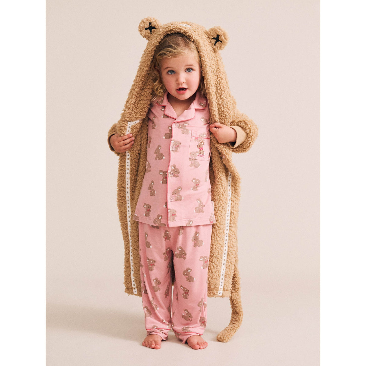 Dusty Pink Bunny Pj Set