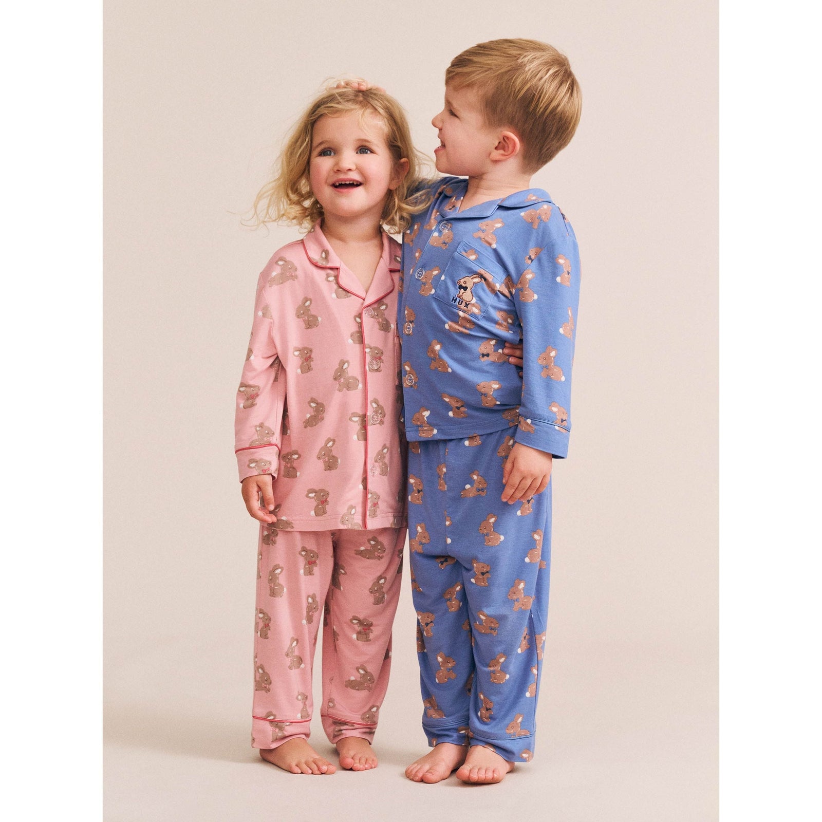 Dusty Pink Bunny Pj Set