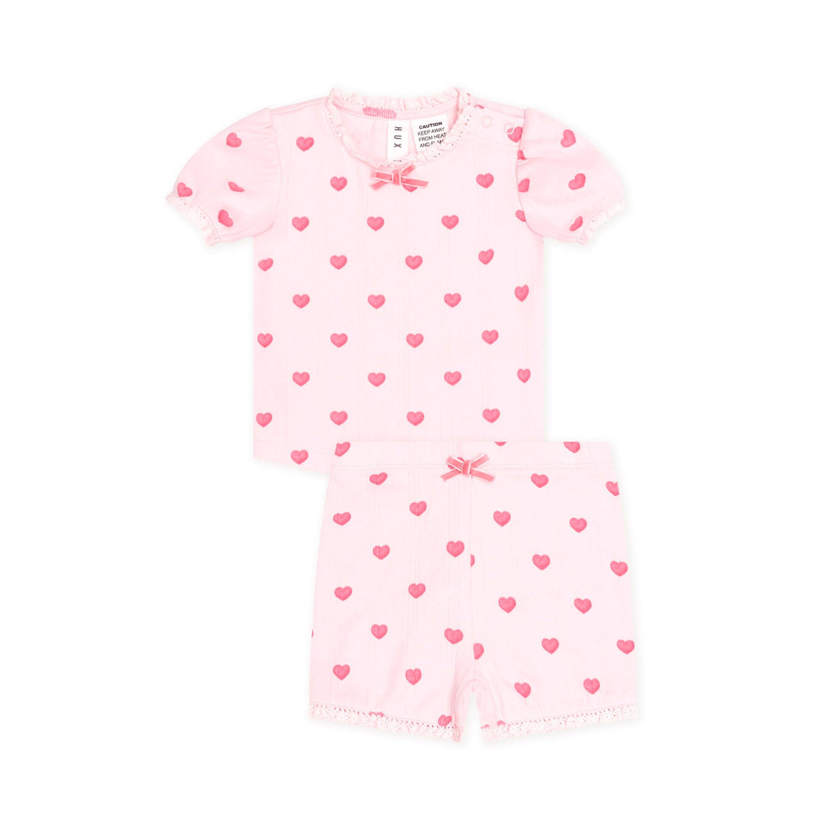 I Heart You Pointelle Puff Slv Pjs
