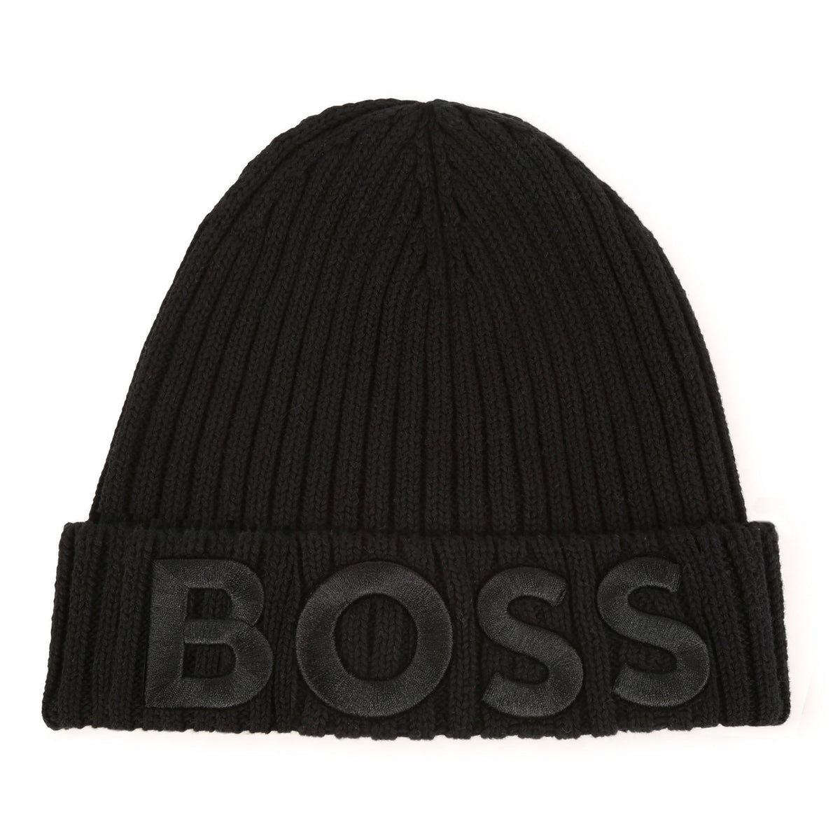 BOSS Ribbed Hat - Black