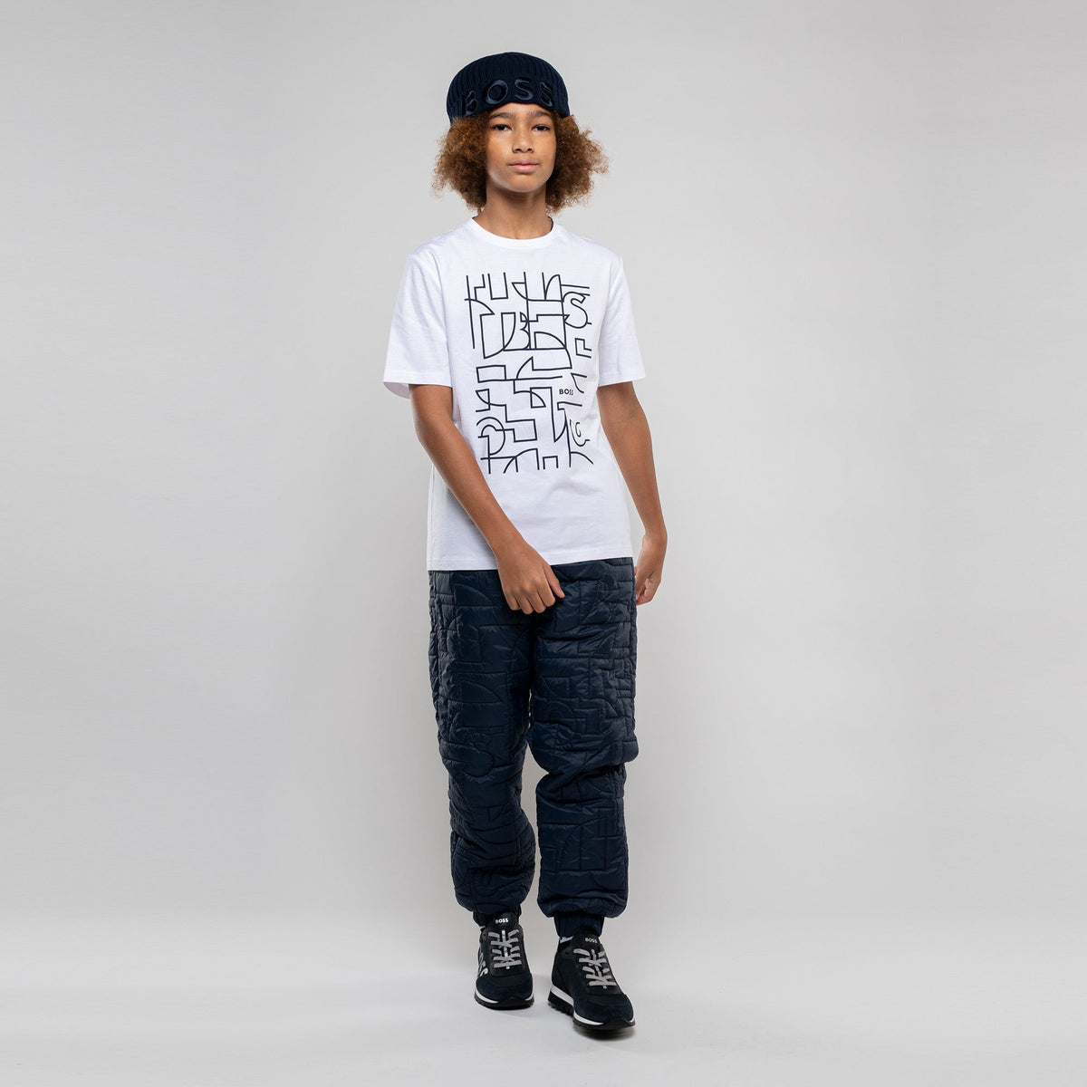 BOSS Ribbed Hat - Black