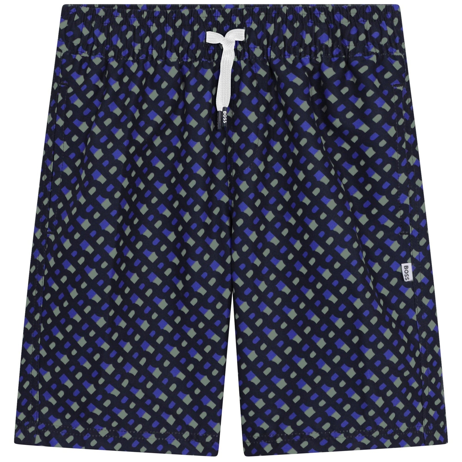Logo Printed Swim Shorts - Navy