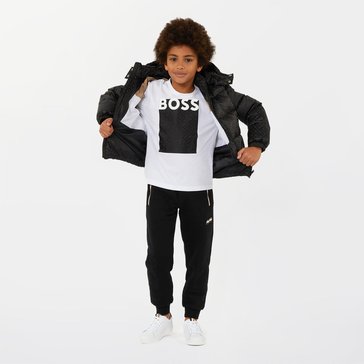 BOSS Panel T Shirt -White