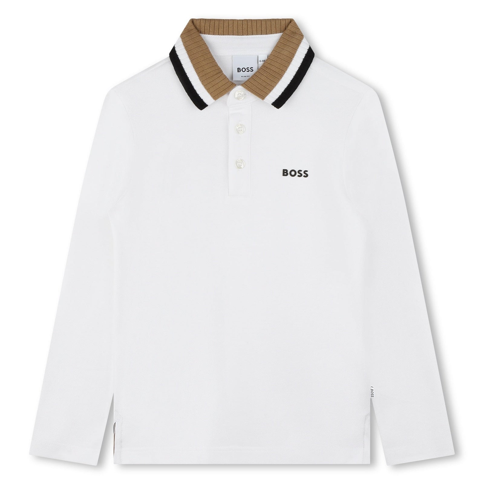 Long Sleeve Polo - White
