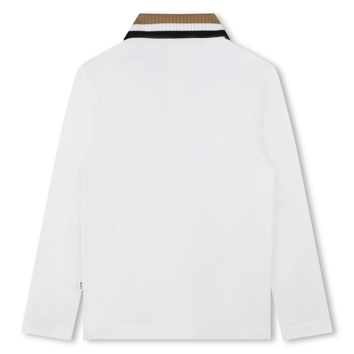 Long Sleeve Polo - White