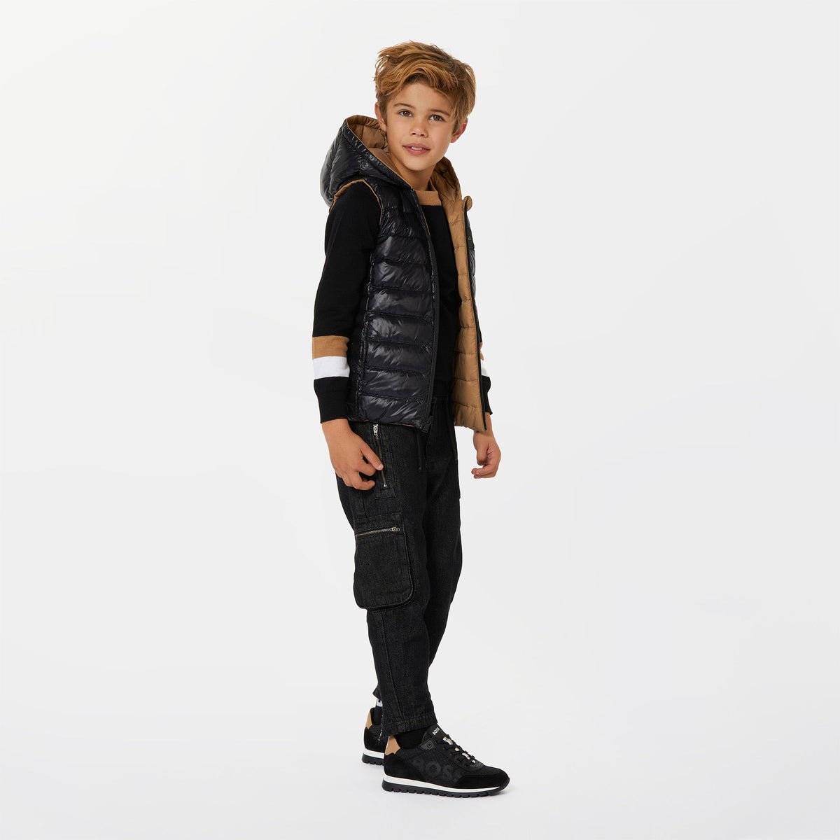 Reversible Puffer Vest - Cookie
