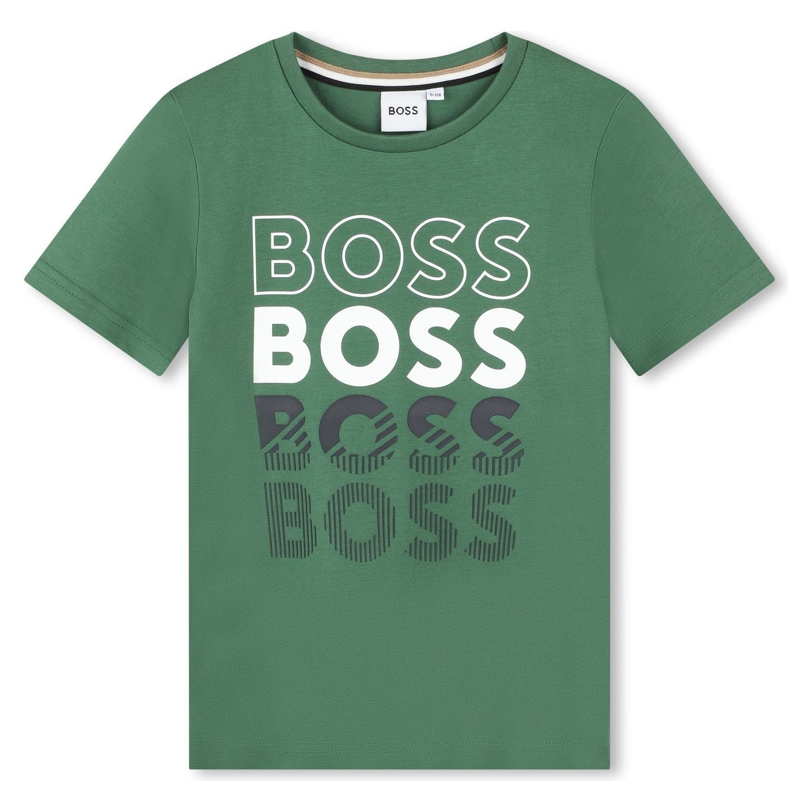 Cotton Round-Collar T-Shirt - Green