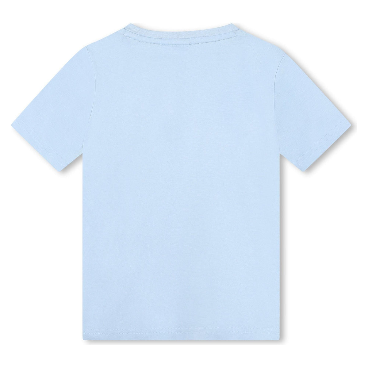 Cotton Round-Collar T-Shirt - Pale Blue