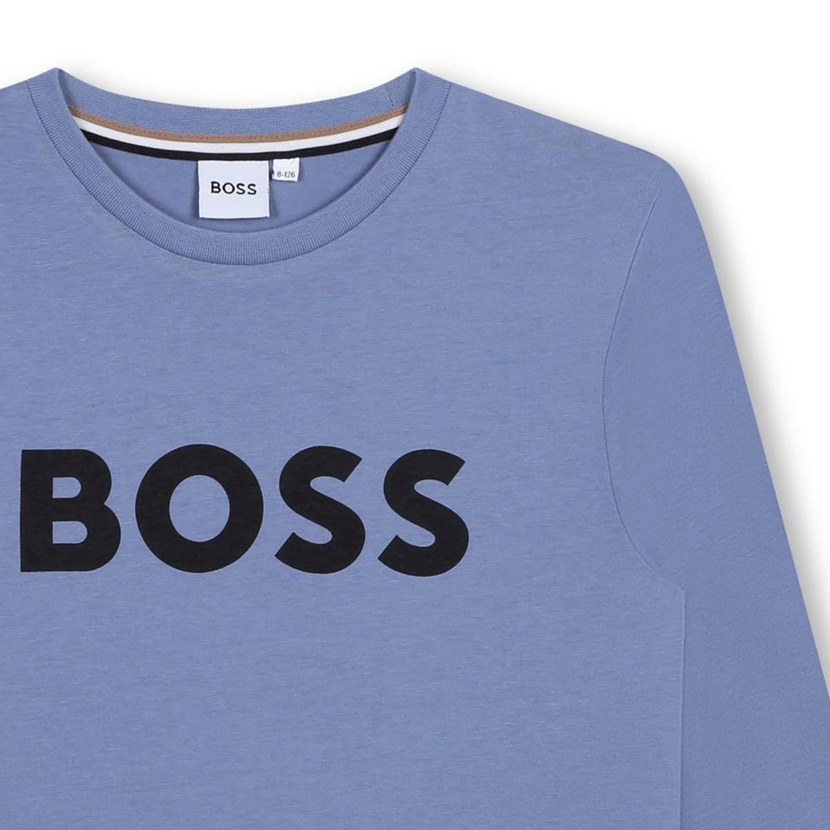 Boss Logo Printed Tee - Medium Grey