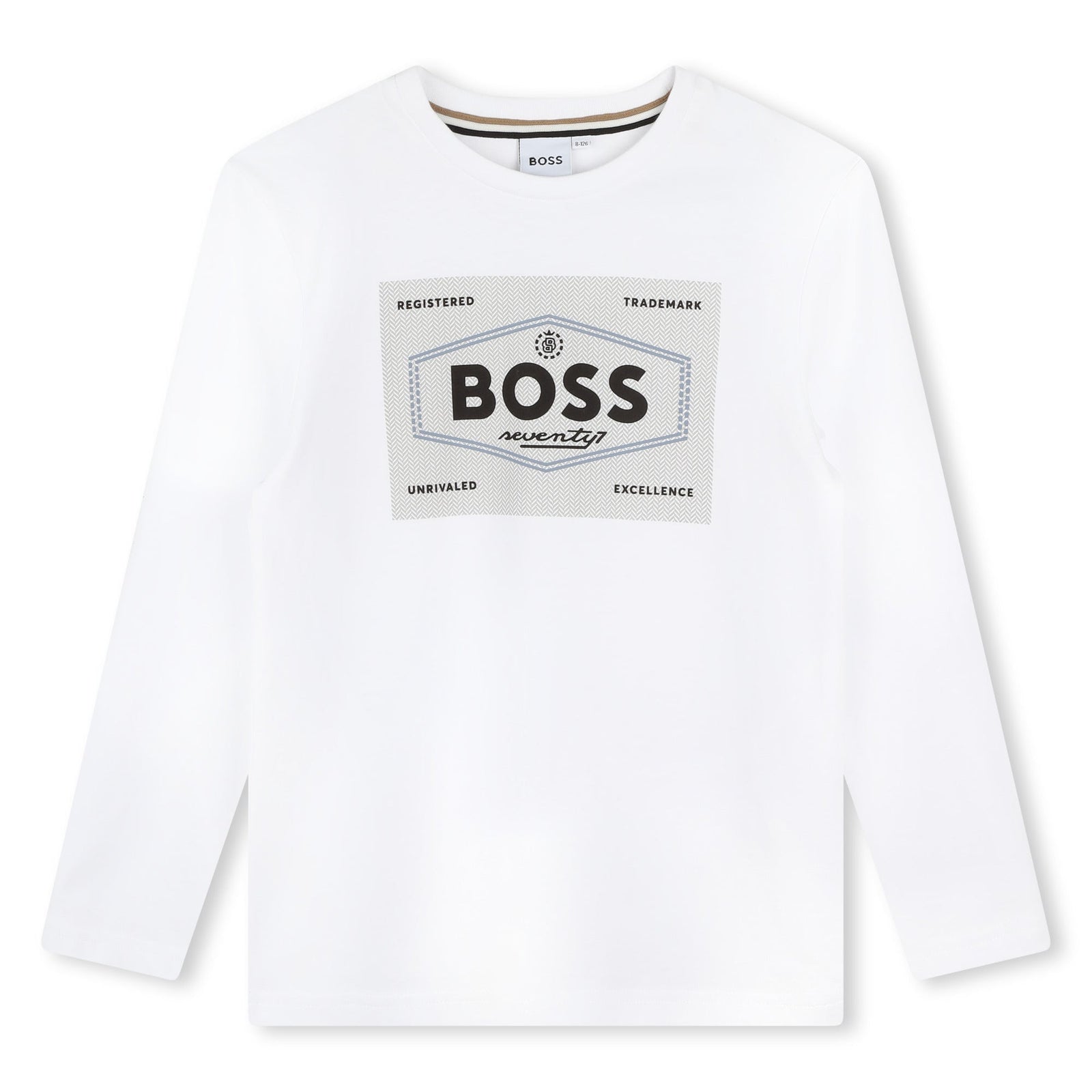 Boss Logo Printed Tee - White