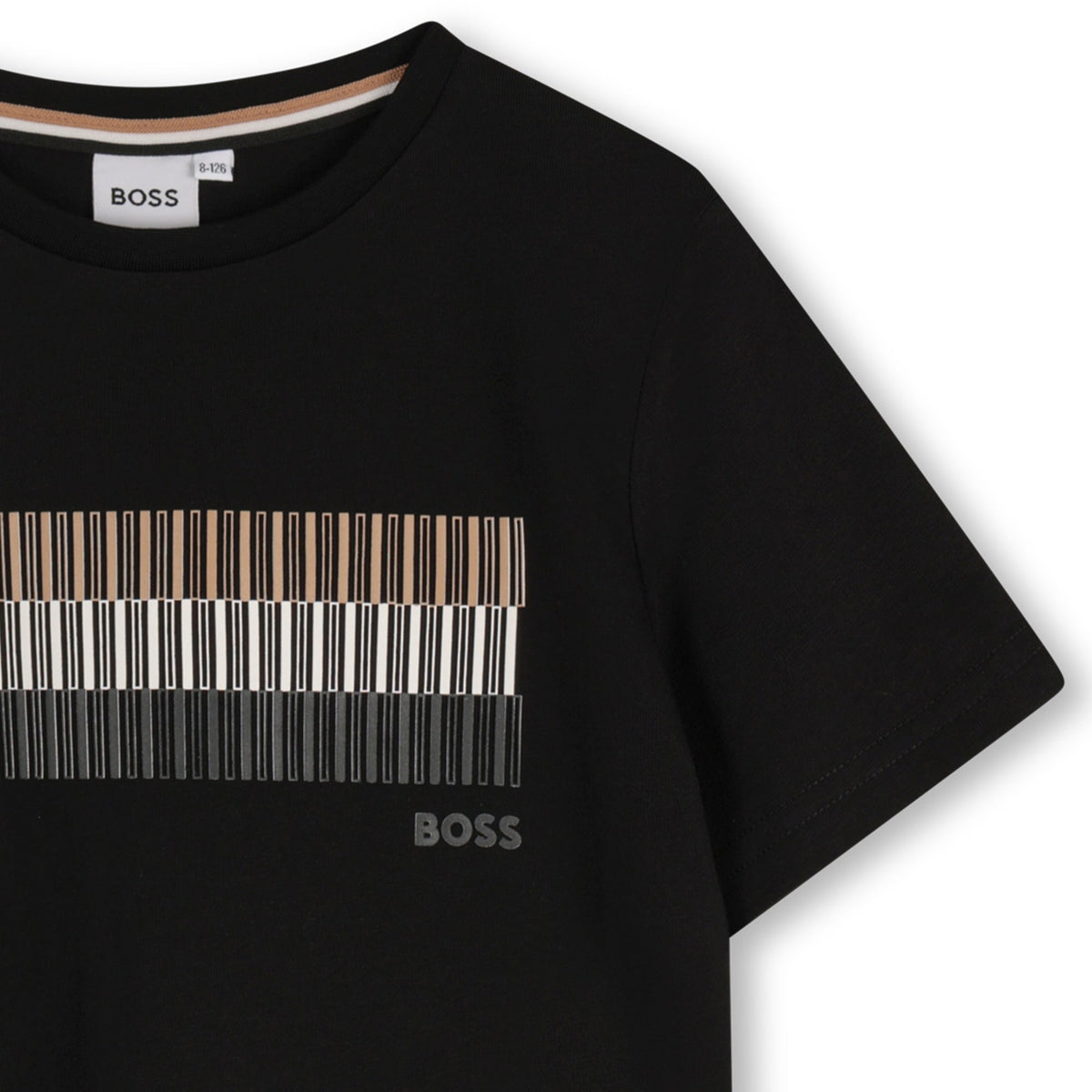 Stripe Print Tee-Shirt - Black