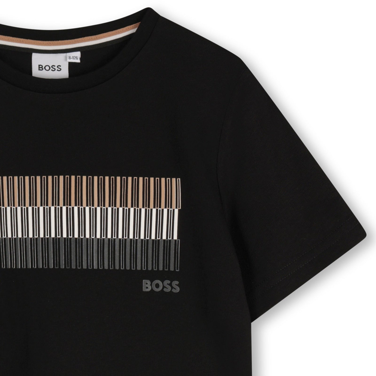 Stripe Print Tee-Shirt - Black