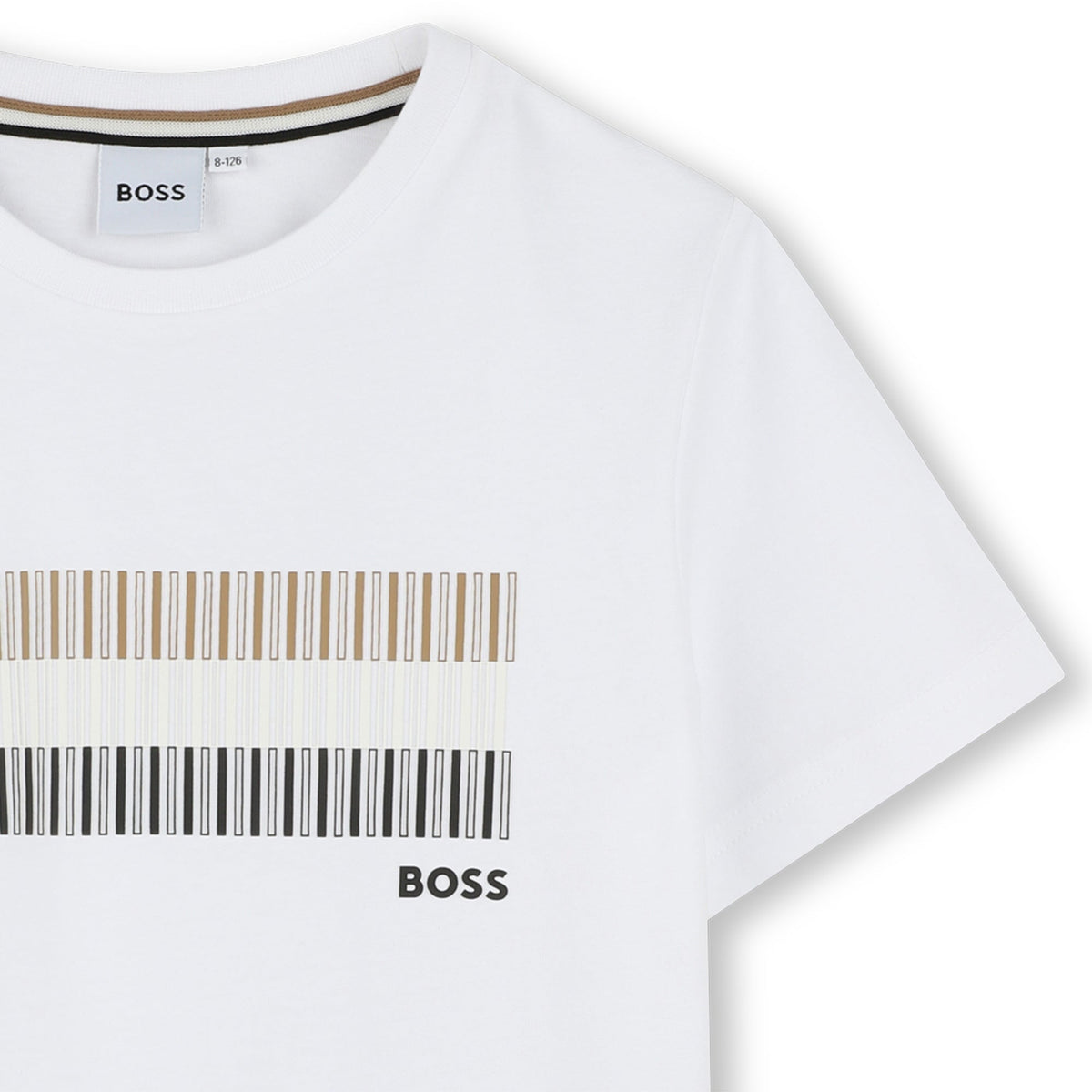 Stripe Print Tee-Shirt - White