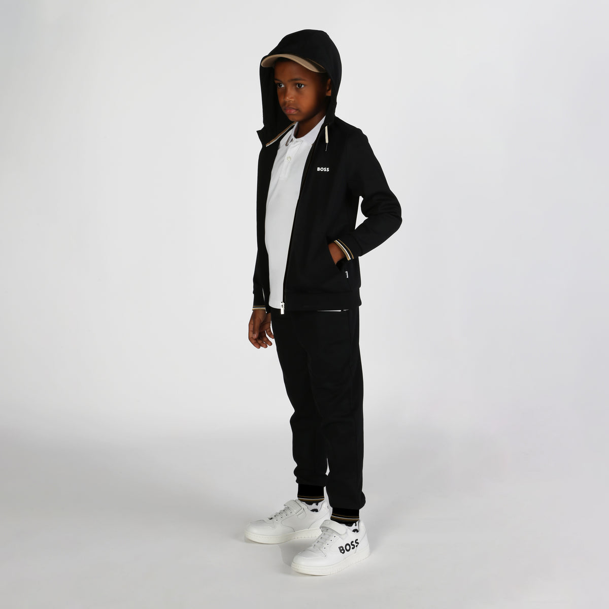 Hooded Cardigan - Black