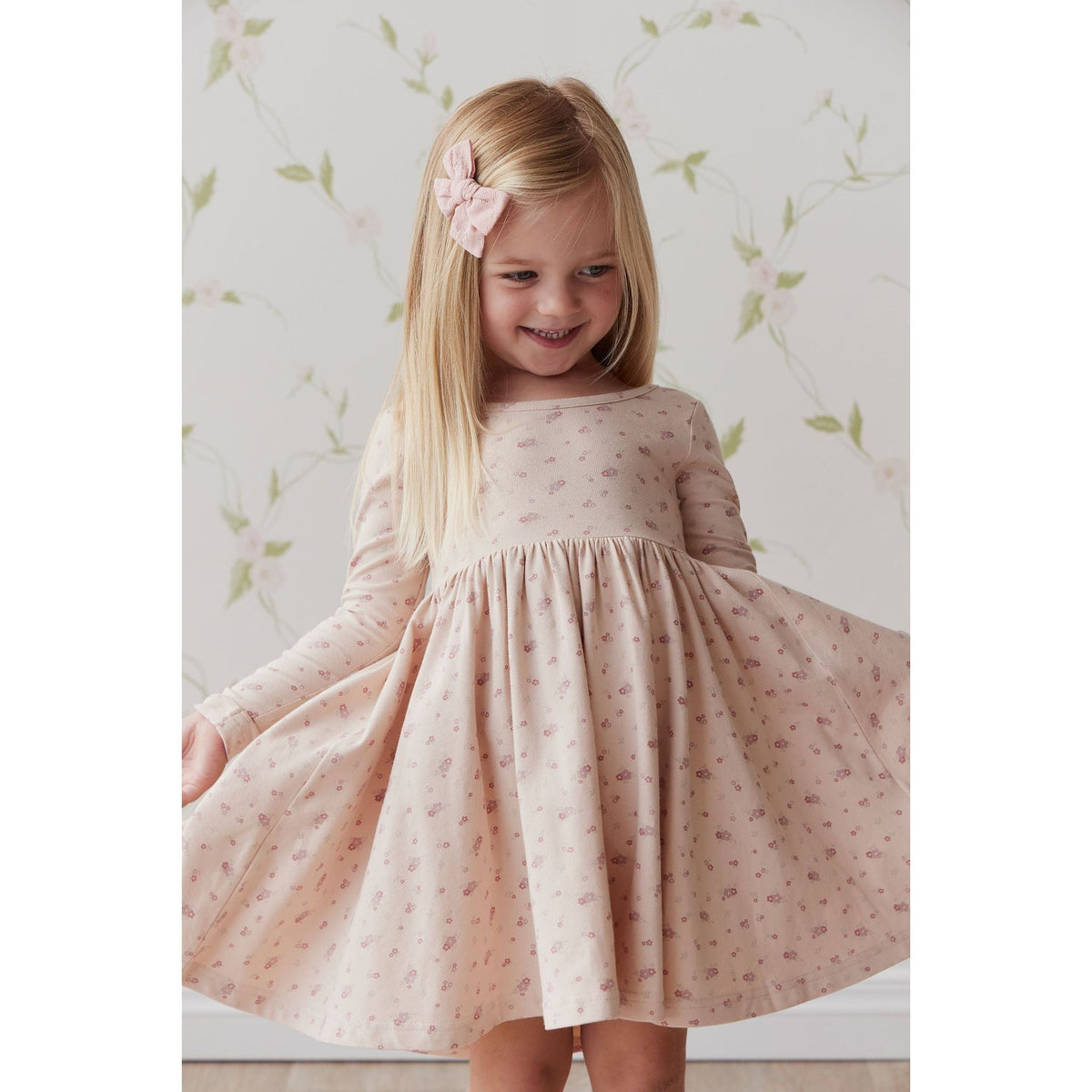 Organic Cotton Tallulah Dress - Cindy Whisper Pink