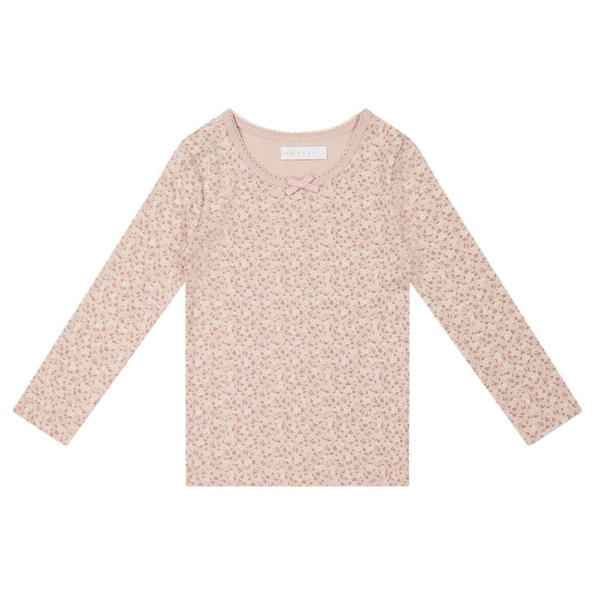 Organic Cotton Bridget Long Sleeve Top - Rosalie Field Rose Dust